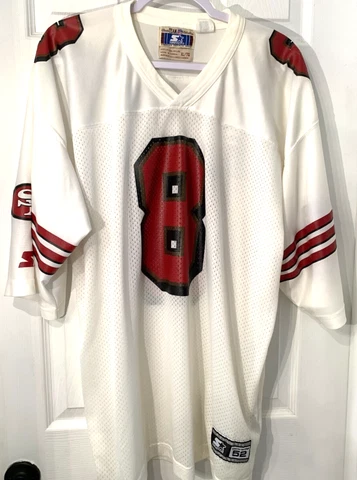 Starter Classic Team NFL San Francisco Steve Young #8 Jersey Men's Sz XL White Cover