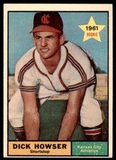 1961 Topps Dick Howser  VG-EX RC Kansas City Athletics #416