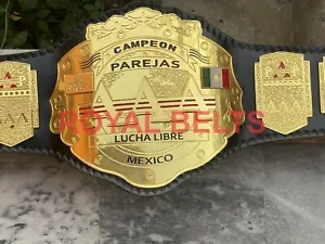 AAA Lucha Waage Mexiko Champiosnhip Titelgürtel 4 mm Zink Doppelschicht Erwachsenengröße - Bild 1 von 10