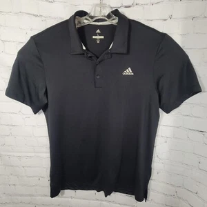 NEW Adidas Golf Men Size Large Black Short Sleeve Athletic Polo Shirt DriFit - Picture 1 of 10