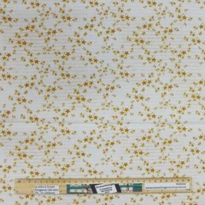 Quilting Patchwork Sewing Fabric Gold Small Stars 50x55cm FQ Material - Picture 1 of 4