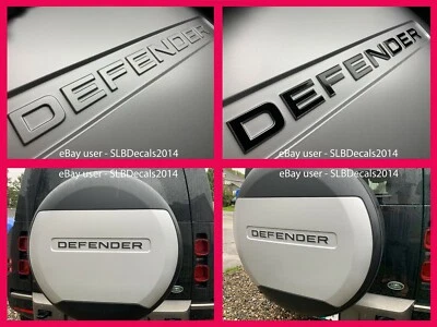 Se adapta a Land Rover Defender L663 2020 2021 2022 23 24 25 26 cubierta de neumático de repuesto calcomanías Foto 1 de 4