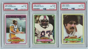 1980 Topps 3 Card Lot All PSA 8 NM-MT Inc. Youngblood, White, Lorch - Picture 1 of 2