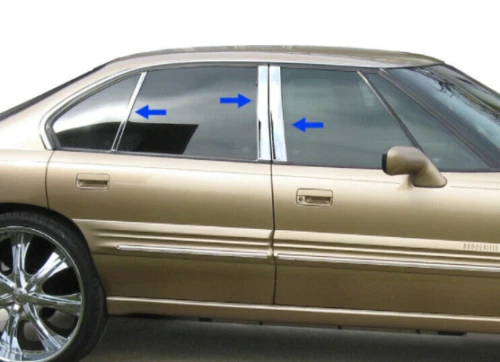 For 92-99 Pontiac Bonneville 6PC Stainless Steel Chrome Pillar Post Trim - Image 1 of 1