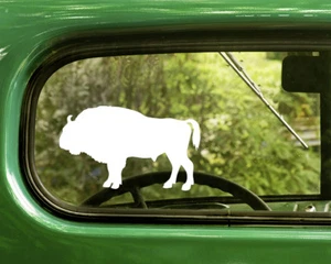 2 BUFFALO ABZIEHBILD Bison Silhouette Aufkleber für Auto Fenster LKW Stoßstange Laptop Wohnmobil - Bild 1 von 1