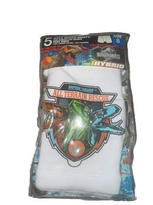 Jurassic World Boys' 5pk Underwear Boxer Briefs Size 8 100% Cotton NEW - Picture 1 of 6
