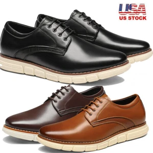Men's Dress Sneakers Casual Oxford Lightweight Formal Shoes Wide Size 6.5-15 - Picture 1 of 67