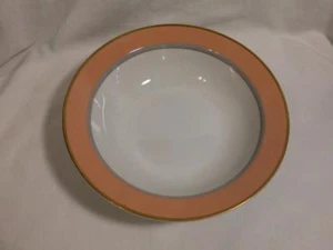 4 pc lot MIKASA fine China GRANDEUR SALMON LAD02 dishes SOUP 8 3/8" BOWLS - Picture 1 of 2