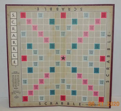 Vintage 1948 SCRABBLE Board Game Selchow & Righter Replacement game board - Image 1 of 3