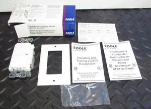 Eagle Electric Ground Fault Circuit Interrupter Blank Face 20A 125V DGF20W - Picture 1 of 6