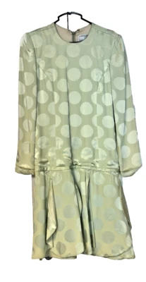 Vestido Vintage Original Muestra CH por Carolina Herrera Como Nuevo Punto Verde Cintura Caída S Foto 1 de 4
