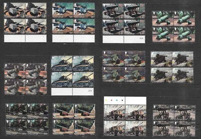 Gibraltar 2018 cannons complete set of 12 in MNH blocks of four (G509) - Image 1 of 3