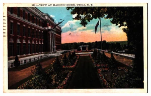 Postcard NY New York Utica View at Masonic Home Posted 1932 - Picture 1 of 2