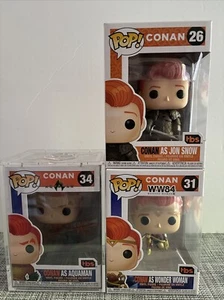 Funko POP! TBS Conan Serie als Aquaman #34 Wonder Woman 31 Jon Snow 26 Lot 3 - Bild 1 von 9