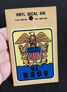 U.S. NAVY ~ Vintage Vinyl Decal Sticker ~ United States Navy - Picture 1 of 6