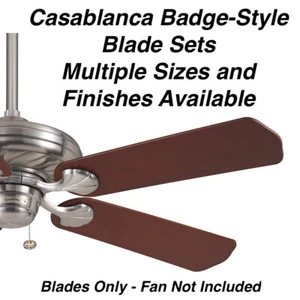 Casablanca Original Badge-Style Blades for Older Ceiling Fans Various Finishes - Picture 1 of 14