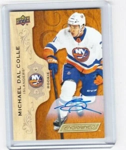2018 2018-19 UPPER DECK ENGRAINED MICHAEL DAL COLLE ROOKIE AUTO 81 ISLANDERS - Picture 1 of 1