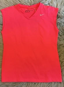 Nike Golf Tank Top Dri Fit Girls Size L (14-16) Fluorescent Pink Sleeveless NEW - Picture 1 of 5