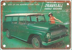 Vintage 1966 Travelall Automobile Ad Reproduction Retro Look Metal Sign A1221 - Picture 1 of 2