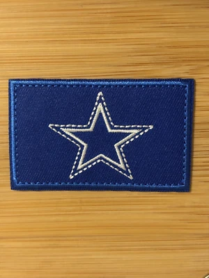 Dallas Cowboys New Embroidered Iron On Rectangle Patch Great For Hats 3 x 1.75" - Image 1 of 4