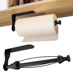 Paper Towel Holder Hanger Rack Kitchen Shelf Organizer Under Cabinet Roll Cup - Picture 1 of 6