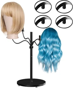 Wig Stands for Multiple Wigs - Hanger Display Rack,Wig Holder,Wig Black - Picture 1 of 8