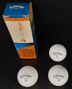 Juego promocional de pelotas de golf Callaway Warbird promoción "First Trust Portfolios" en caja - Imagen 1 de 4