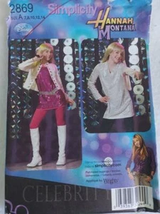 Simplicity 2869 Girl's Hannah Montana Outfit Halloween Costume Pattern . Sz 7-14 - Picture 1 of 2