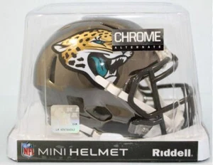 NFL JACKSONVILLE JAGUARS CHROME RIDDELL MINI SPEED HELMET - Picture 1 of 2