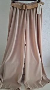 Palazzohose leichte Sommerhose+Gürtel weite Beinform Made in Italy Gr 44 Beige - Bild 1 von 3