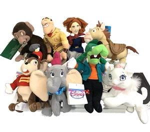 Bolsa de frijoles Walt Disney World Store parques de felpa Tarzán Bullseye Marie Dumbo Goofy++ - Imagen 1 de 16