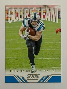 Panini Score 2021 equipo de puntuación de fútbol americano Christian McCaffrey Panthers inserto #ST7! - Imagen 1 de 2