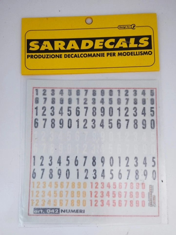 SARADECALS 042 - DECALS NUMERI - HO H0 - IN BLISTER - Photo 1/1