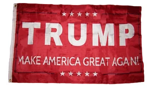 3x5 Donald Trump Make America Great Again! Red Premium Poly Flag 3'x5' Grommets - Picture 1 of 4