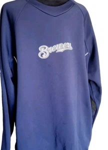 MILWAUKEE BREWERS LARGE MAJESTIC MLB AUTHENTIC COLLECTION THERMA BASE MEN'S EUC - Picture 1 of 8