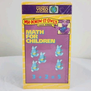 Mr. Know It Owls Video School Math For Children VHS Tape NEW SEALED - Picture 1 of 11