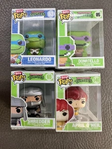 Funko Bitty Pop - 4 Stück TMNT Lot - Leonardo/8-Bit Donatello/Shredder/April O'neil - Bild 1 von 4