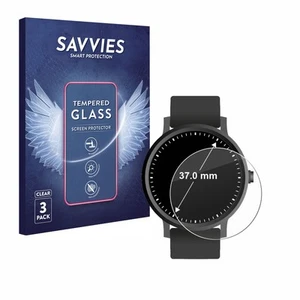 3x Savvies Schutzglas für Armbanduhren (Kreisrund, ø: 37 mm) Glas Panzer D - Zdjęcie 1 z 7