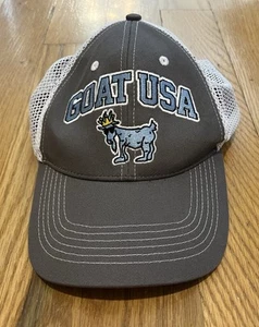 GOAT USA Strapback Hats Cap Gray Blue Trucker Adjustable OSFA Ball Cap Universal - Picture 1 of 6