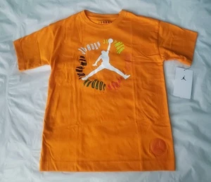 Air Jordan Youth Orange Jumpman Graphic Logo T-Shirt Size Girls Small 8-10Y NWT - Picture 1 of 6