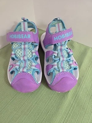 Hobibear Water Sandals AUB3136 Purple Blue Closed Toe Girl Toddler Size US 1.5 - Image 1 of 4
