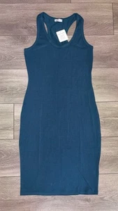 La Clef Women’s Size Large Blue Body Con Dress New W/ Tags Sleeveless Stretchy - Picture 1 of 7