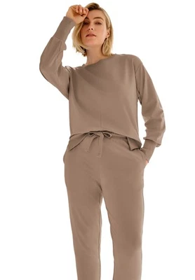 Sudadera de cuello redondo de felpa francesa talla grande ellos Foto 1 de 3