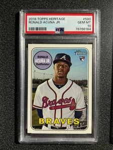 2018 Topps PSA 10 Ronald Acuna Jr. RC #580 PSA 10 - Picture 1 of 1
