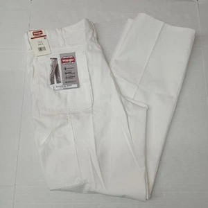 Wrangler Workwear Painters Pants Relaxed Fit Men's Size 36x34 White Tool Pockets - Picture 1 of 7
