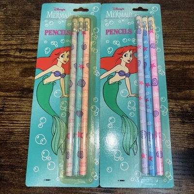 Lápices Sirenita Walt Disney De Colección Años 80/90 LEER 2 Paquetes De 3 Cada Uno Nuevo De Lote Antiguo Foto 1 de 4