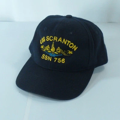 VTG USS Scranton SSN 756 Submarine US Navy Trucker Snapback Cap Hat USA Blue Vet - Image 1 of 4