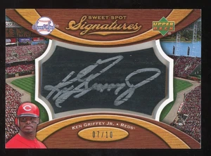 Ken Griffey Jr 2007 UD Sweet Spot Signatures Auto #SS-KG2 Serial #d 7/10 Reds - Picture 1 of 2