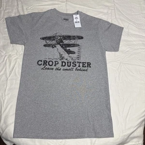 Brisco Brands Crop Duster Leave The Smell Behind T Shirt Small - Picture 1 of 5