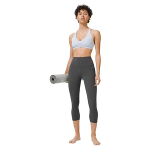 Leggings donna Lululemon Align High Rise Crop 16 grigi 21" nuovi con etichette cuciture interne ritagliate - Foto 1 di 12